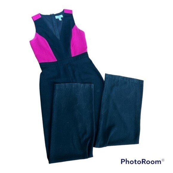 Belle Badgley Mischka V Neck Jumpsuit - Picture 3 of 9